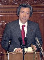 Koizumi vows to deliver reform, avoid crisis